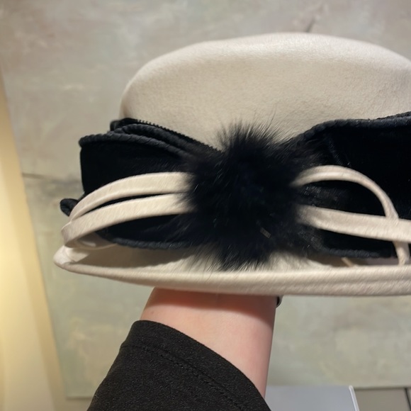 Galliano Sorbatti Wool Hat - Made in Italy ivory and black. - Picture 6 of 6